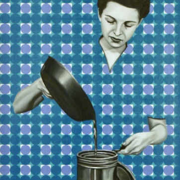 85. Ruth pouring Oil, 60x40cm